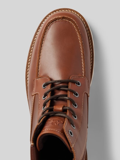 Marc O'Polo Schnürstiefel aus hochwertigem Rindsleder Cognac 4