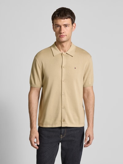 Tommy Hilfiger Regular fit overshirt van puur gebreid katoen Beige - 4