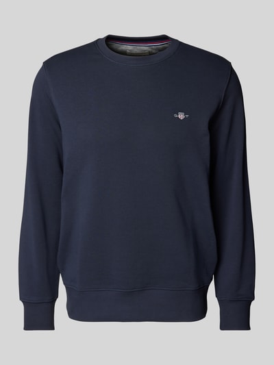 Gant Regular Fit Sweatshirt mit Label-Stitching Modell 'SHIELD' Marine 2