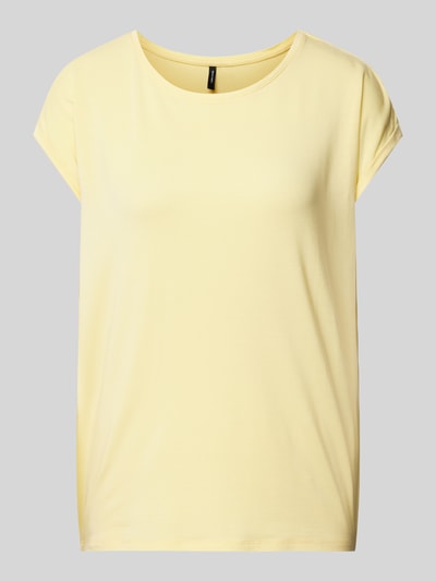 Vero Moda T-shirt van een mix van lyocell en elastaan, model 'AVA' Lichtgeel - 2