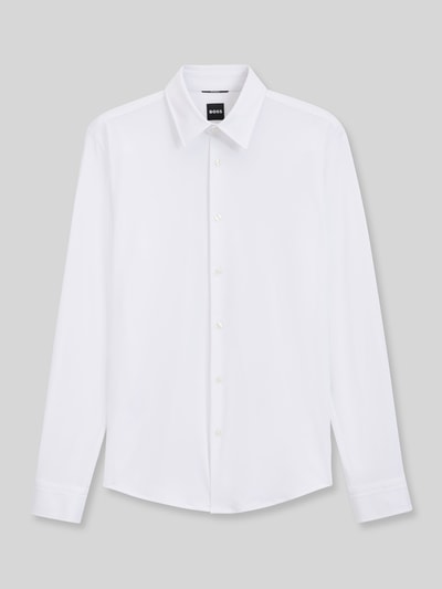 BOSS Slim Fit Businesshemd mit Kentkragen Weiss 2