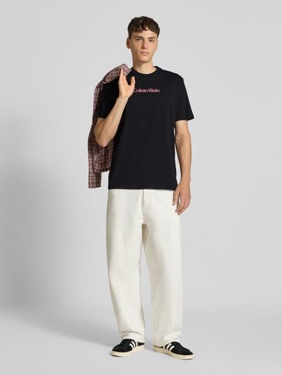Calvin Klein Jeans Regular Fit T-Shirt mit Logo-Print Modell 'Class' Black 1