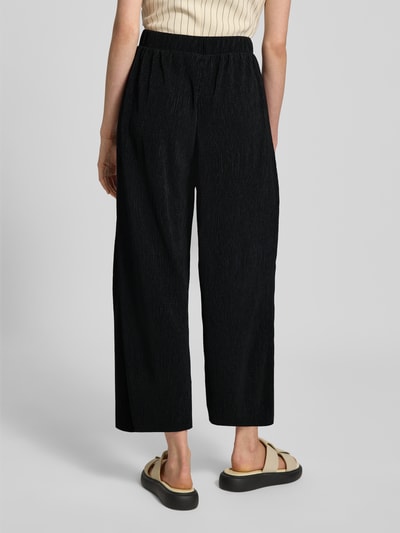 Pieces Regular fit culotte in kreuklook, model 'FLORA' Zwart - 5