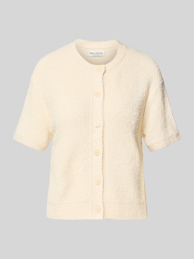 Marc O'Polo Kardigan o kroju regular fit z mieszanki bawełny i bouclé Beżowy 2