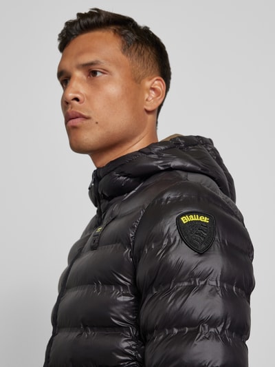 Blauer Usa Steppjacke mit Zweiwege-Reißverschluss Modell 'CHARLES' Black 3