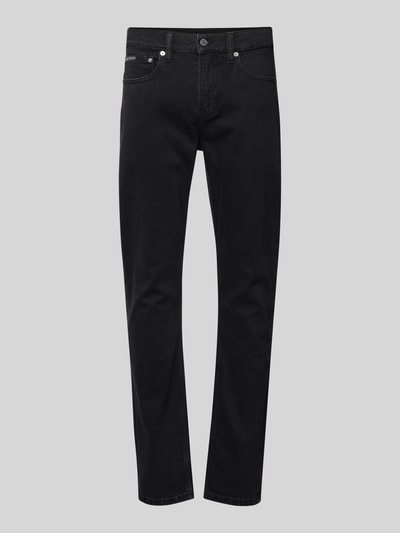 Calvin Klein Jeans Slim fit jeans met labeldetail Zwart - 2