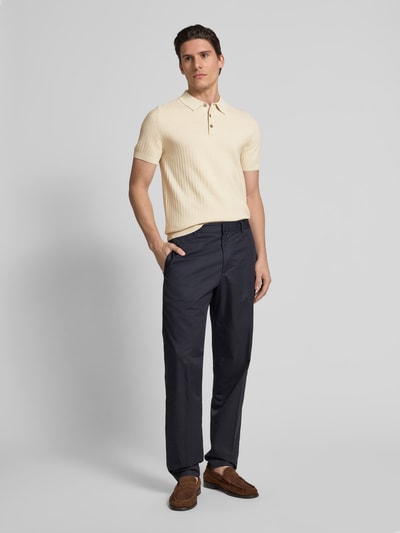 JOOP! Collection Regular Fit Poloshirt mit Strukturmuster Modell 'Mauron' Offwhite 1