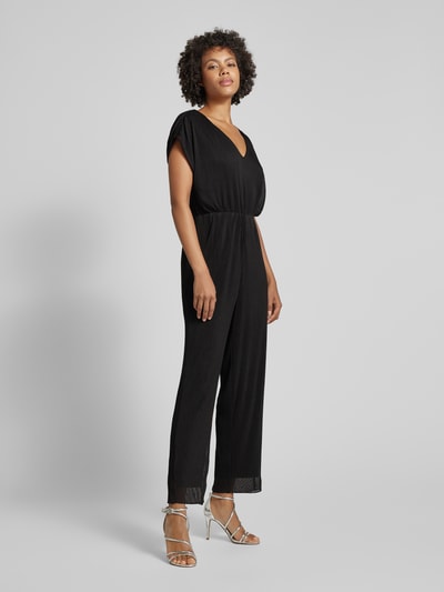 s.Oliver BLACK LABEL Jumpsuit in riblook Zwart - 1