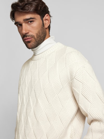 JAKE*S STUDIO MEN Gebreide pullover met ribboorden Kit - 3