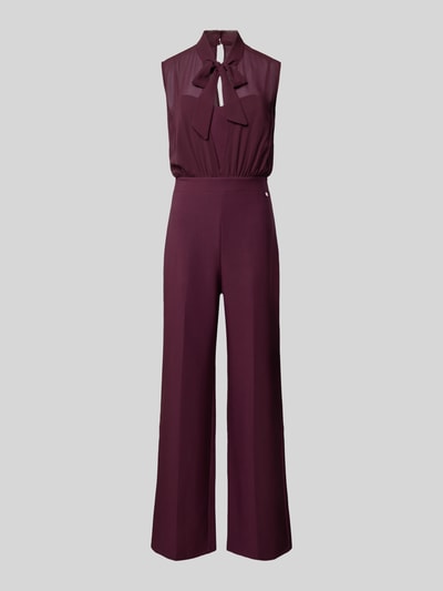 Rinascimento Jumpsuit mit Bundfalten Bordeaux 2