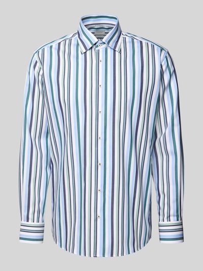 ETERNA Regular fit zakelijk overhemd van katoen met kentkraag Groen - 2