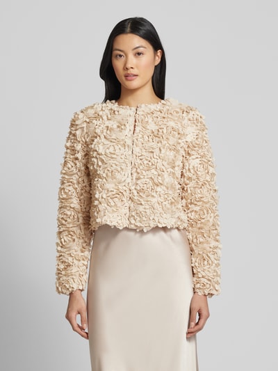 Zero Cropped Blazer mit Strukturmuster Sand 4