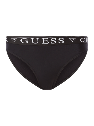 Guess Figi bikini z paskiem z logo  Czarny 2