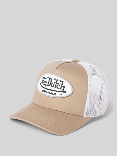 Von Dutch Trucker Cap mit Label-Patch Modell 'BOSTON' Taupe 1