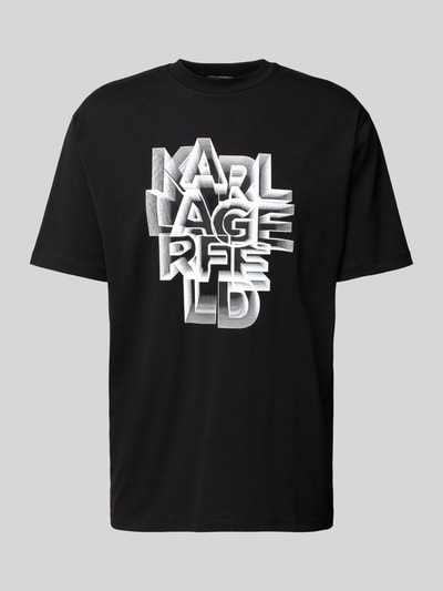 Karl Lagerfeld T-Shirt mit Label-Print Black 2