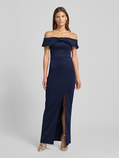 Lipsy Off-Shoulder-Kleid mit Gehschlitz Marine 4