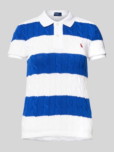 Polo Ralph Lauren Slim Fit Poloshirt in Strick-Optik Royal 2