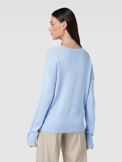 Marc Cain Gebreide pullover met labeldetail Bleu - 5