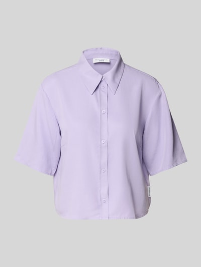 Marc O'Polo Denim Cropped Hemdbluse mit Knopfleiste Flieder 2