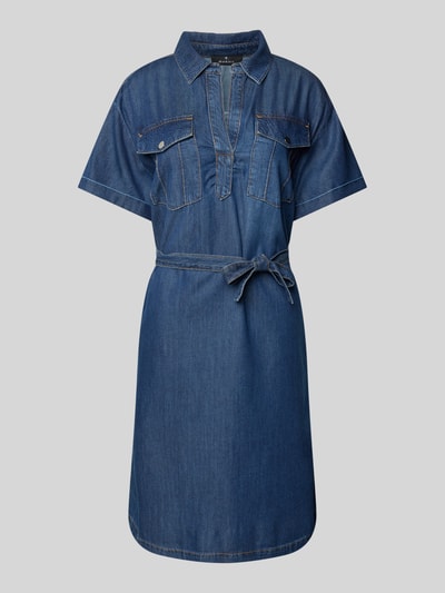 monari Sukienka jeansowa o długości do kolan z kieszeniami na piersi Jeansowy niebieski 2