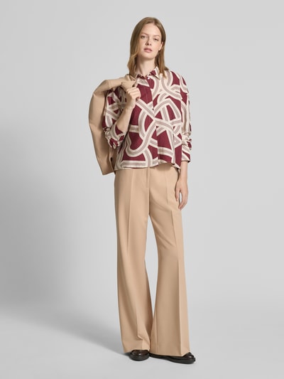OPUS Regular Fit Bluse mit Manschetten Modell 'Famena' Bordeaux 1