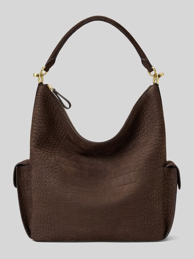 Lauren Ralph Lauren Handtas met echt leer Donkerbruin - 1