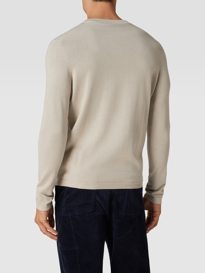 Marc O'Polo Longsleeve mit Label-Stitching Hellgrau 5