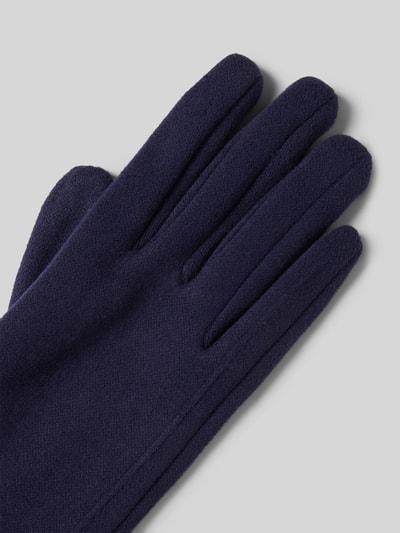 EEM Regular Fit Handschuhe mit Zierschleife Dunkelblau 3