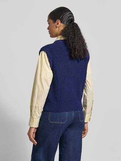 Tommy Hilfiger Regular Fit Strickweste aus reiner Baumwolle Marine 5