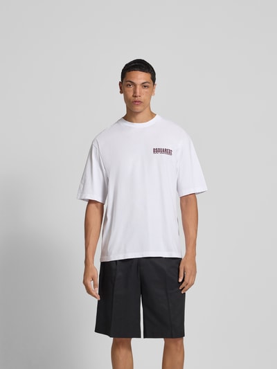 Dsquared2 Loose Fit T-Shirt mit Logo-Print Weiss 4