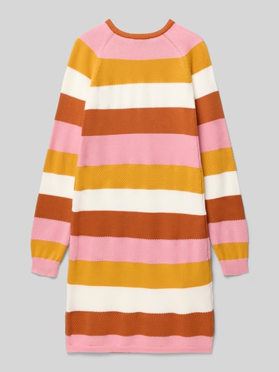 DANAMADE Knielanges Strickkleid mit Rundhalsausschnitt Modell 'DEDDA' Rostrot 3