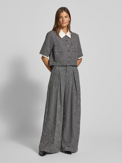 SUNCOO PARIS Wide leg plooiensbroek model 'JERK' Middengrijs - 1