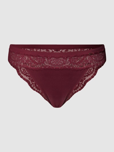 TOMMY HILFIGER Slip met labeldetail, model 'LACE BIKINI' Donkerrood - 2