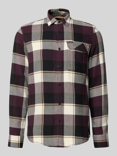 PME Legend Freizeithemd mit Knopfleiste Dunkelrot 2