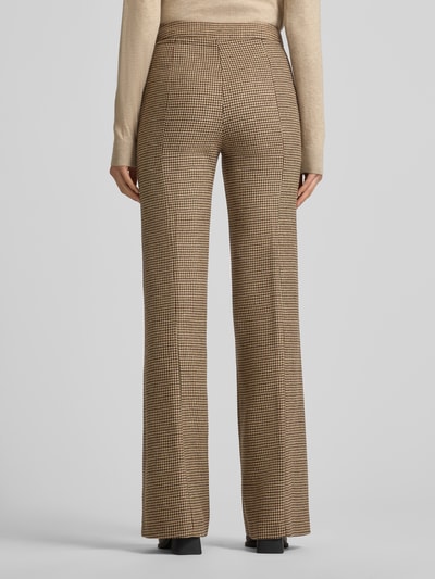 MANGO Flared Stoffhose mit Bundfalten Modell 'GINA' Mittelbraun 5