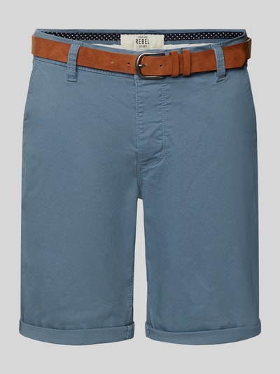 Redefined Rebel Regular Fit Chino-Shorts mit Gürtel Modell 'MIKE' Jeansblau 2