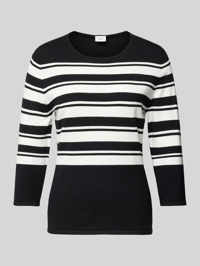 s.Oliver BLACK LABEL Sweter z rękawem o dł. 3/4 Czarny 2