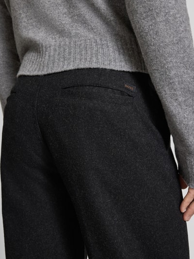 BOSS Orange Tapered chino van wolmix, model 'CHINO-ST' Zwart - 3