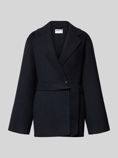 Jake*s Casual Jacke mit Viskose-Anteil in Wickel-Optik Marine 2