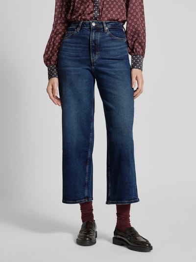 Marc O'Polo Wide Leg Jeans aus elastischem Baumwoll-Mix Modell 'TOLVA' Marine Melange 4