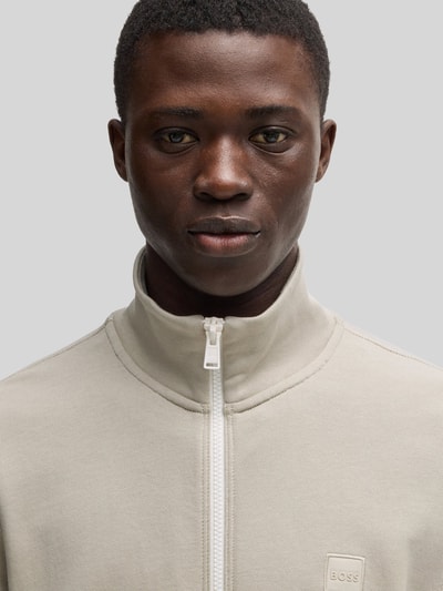 BOSS Orange Regular Fit Sweatjacke aus reiner Baumwolle Sand 3