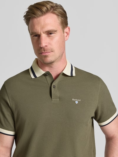 Barbour regular fit poloshirt van puur katoen model 'ANTHORN' Olijfgroen - 3