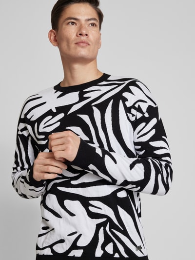 Karl Lagerfeld Gebreide pullover met all-over motief Zwart - 3