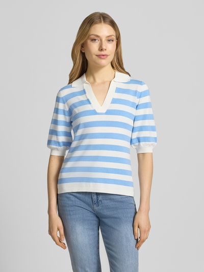 b.young Slim Fit Poloshirt aus Viskose-Mix Modell 'Morla' Hellblau 4