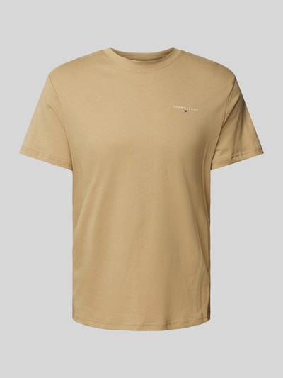 Tommy Jeans T-shirt met labelprint Beige - 2