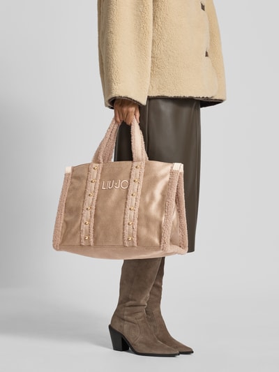 Liu Jo White Tote Bag mit Label-Stitching Sand 1