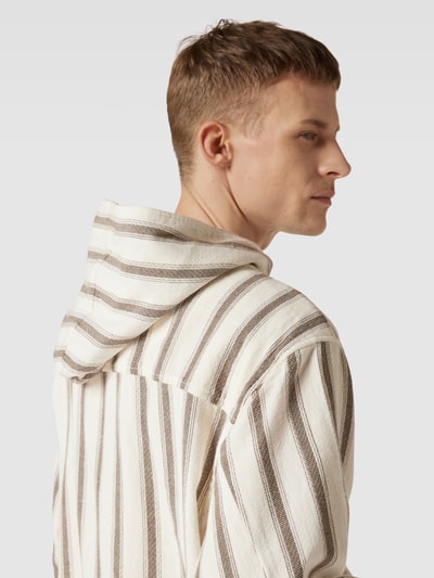 Marc O'Polo Hoodie mit Streifenmuster Offwhite 3