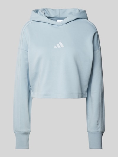 ADIDAS SPORTSWEAR Cropped Hoodie mit Label-Stitching Hellblau 1