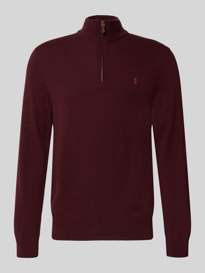 Polo Ralph Lauren Gebreide pullover van wol met opstaande kraag en ritssluiting Bordeaux - 2
