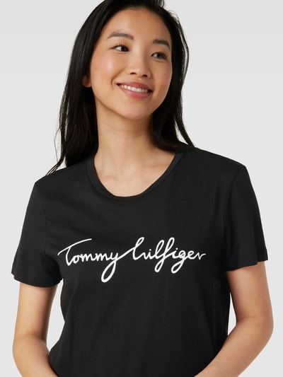 Tommy Hilfiger T-Shirt mit Label-Print Black 3